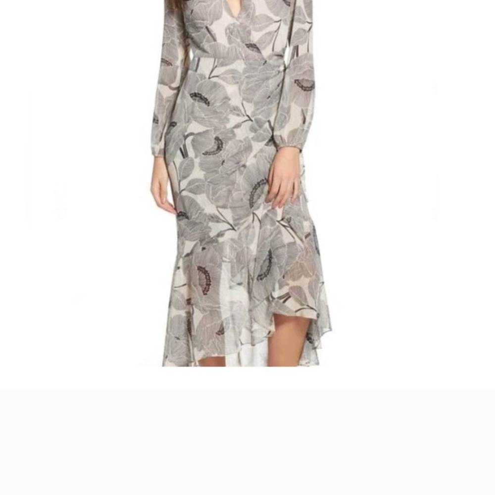 Astr Gray Ruched Fit and Flare Dress